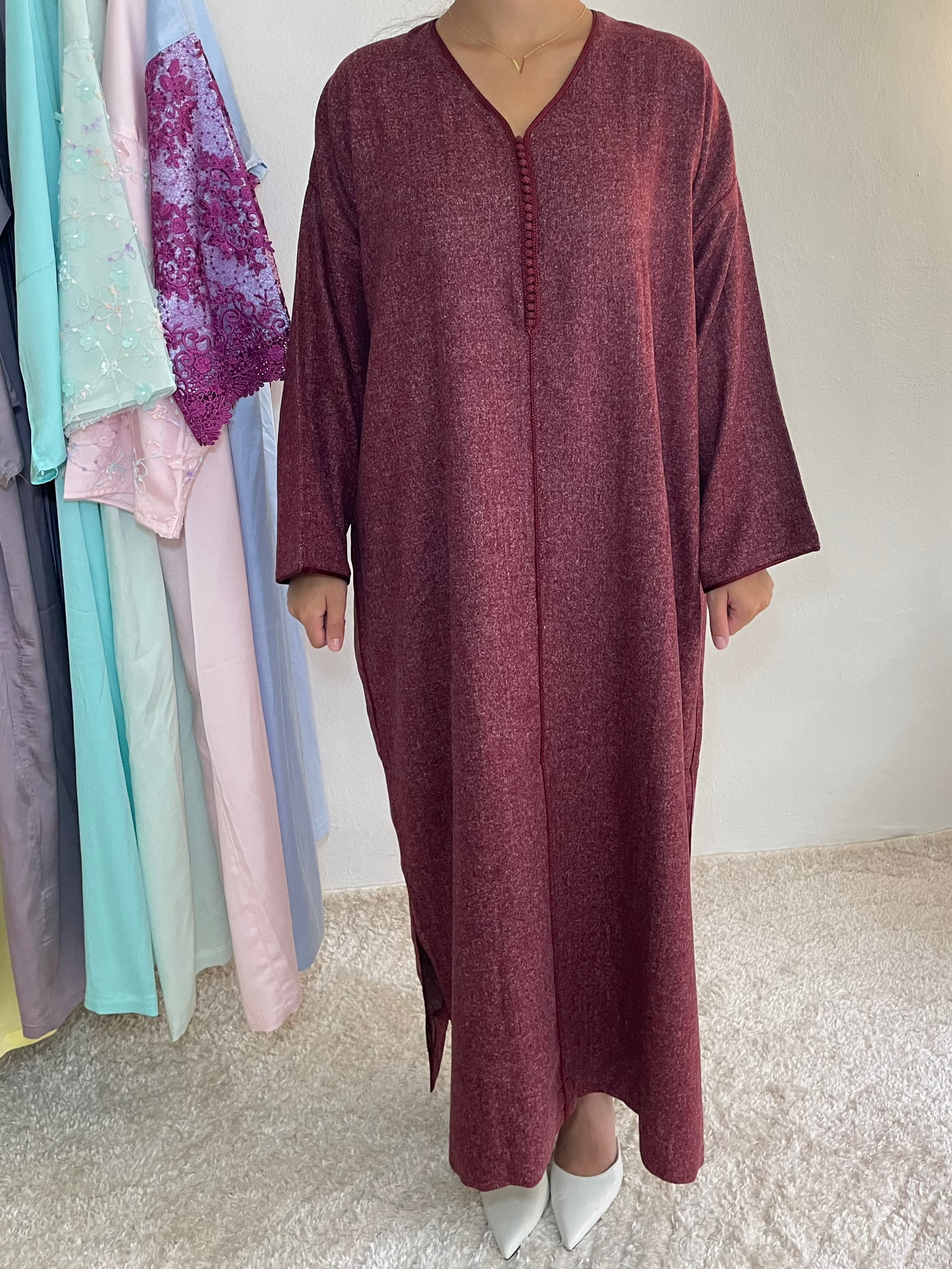 Abaya Crimson